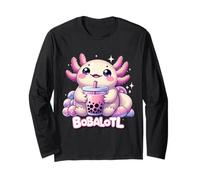Bobalotl Carino Kawaii Axolotl Boba Tea Lover Maglia a Manica