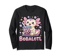 Bobalotl Carino Kawaii Axolotl Boba Tea Lover Maglia a Manica