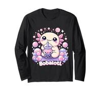 Bobalotl Carino Kawaii Axolotl Boba Tea Lover Maglia a Manica