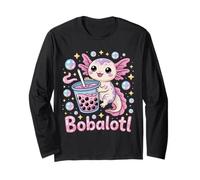 Bobalotl Carino Kawaii Axolotl Boba Tea Lover Maglia a Manica