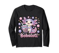 Bobalotl Carino Kawaii Axolotl Boba Tea Lover Maglia a Manica
