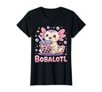 Bobalotl Carino Kawaii Axolotl Boba Tea Lover Maglietta