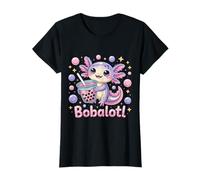 Bobalotl Carino Kawaii Axolotl Boba Tea Lover Maglietta