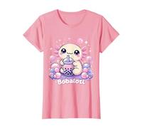 Bobalotl Carino Kawaii Axolotl Boba Tea Lover Maglietta