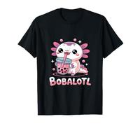Bobalotl Carino Kawaii Axolotl Boba Tea Maglietta
