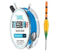 Bobbers Pesca Galleggianti 120 Metri Kit Linea Automatica per Tappo | Set Linea Tappo Scorrevole Con Galleggiante Cromatico Per Sport acquatici Acqua Salata Costiera All'aperto Kayak Bat