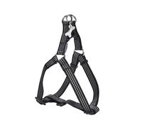 Bobbi Brown Bobby Safe - Pettorina per Cani di Taglia Piccola, Riflettente e Resistente, con Doppio Anello in Metallo, Colore Nero, Taglia S/Circonferenza Petto 38-50 cm