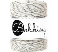 Bobbiny 3PLY Macramé Rope 3 mm 50 m Silver Twist Corda