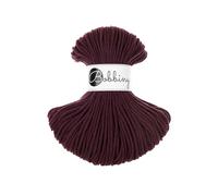 Bobbiny Corda in cotone intrecciato, 3 mm x 100 m, versatile per lavori a maglia, tessitura, fai da te e decorazioni per la casa, corda colorata di alta qualità, calda bordeaux
