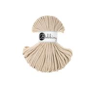 Bobbiny Corda intrecciata in cotone di alta qualità, 5 mm x 50 m, versatile per lavori a maglia, tessitura, fai da te e decorazioni per la casa, di alta qualità, colore beige caldo