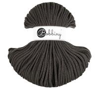 Bobbiny Corda macramè intrecciata di alta qualità, 5 mm, 100% cotone riciclato (Espresso), 50 m