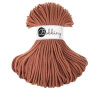 Bobbiny Corda macramè intrecciata di alta qualità, 5 mm, 100% cotone riciclato (terracotta), 50 m