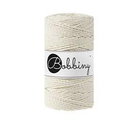 Bobbiny Cordino per Macramè, 3 mm, tripla torsione; 100 m a scelta, cotone (ecrù)