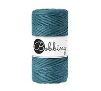 Bobbiny Filato macramè, 3 mm, 100 m, colore peacock blue