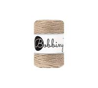 Bobbiny Filato per macramè in cotone ecologico, Oeko-Tex Premium, 1,5 mm x 100 m, sabbia (sand).