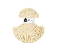 Bobbiny Filo intrecciato in cotone di alta qualità, 5 mm x 100 m, versatile per lavori a maglia, tessitura, fai da te e decorazioni per la casa, filo colorato di alta qualità, colore giallo burro