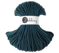Bobbiny Premium 5 mm intrecciato macramè corda (blu pavone) 100 m
