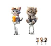 Bobble Kitty timido, Dancello di gatto carino Bobblehead, Scuotendo l'arredamento dei gatti per il cruscotto per auto, Dancing Cat Decor per auto, Kitten per rimbalzare divertente per (#B)