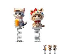 Bobble Kitty timido, Dancello di gatto carino Bobblehead, Scuotendo l'arredamento dei gatti per il cruscotto per auto, Dancing Cat Decor per auto, Kitten per rimbalzare divertente per (#A)