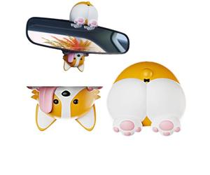 Bobblehead Dog View Rear View - Fillando la testa che annuiva Ornamento per cani | Auto per cani bambola bobblehead bobblehead, ornamenti per auto che agitano il cane, specchio retrovisore per auto