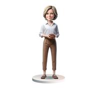 Bobblehead personalizzato - Donna elegante personalizzata con cioccolato, regalo premuroso Bobbleheads Figure Office Home Decor Souvenir Handmade Clay Collectibles Basato sulla tua foto