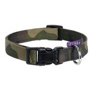 Bobby Camouflage - Collare per Cani di Taglia L Girocollo 42-70 cm, Resistente e Regolabile, con Chiusura a Fibbia di Sicurezza, Colore Mimetico Khaki