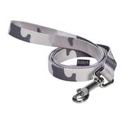 Bobby Camouflage - Guinzaglio 100 cm per Cani di Taglia M, con Aggancio a Moschettone di Sicurezza in metallo Resistente, Colore Mimetico Grigio