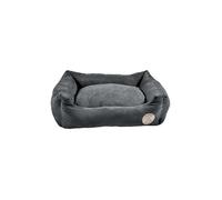 Bobby Douce - Cuccetta Ovale per cani e gatti, taglia 100x80 cm, Grigio | Extra soffice in Peluche, Lavabile in Lavatrice, Bordi alti