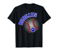 Bobcats Baseball, stampa della zampa della mamma, arancione, Bobcat Pride Sports Maglietta