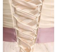 bobeini Abito da Sposa 118 Pollici Ricambio con Cerniera Corsetto Regolabile Kit Posteriore Stringhe in Nastro di Raso per la Sposa Abito da Sera per Banchetti Champagne