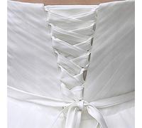 bobeini Abito da Sposa 118 Pollici Ricambio con Cerniera Corsetto Regolabile Kit Posteriore Stringhe in Nastro di Raso per Abito da Sera Banchetto Nuziale Bianco