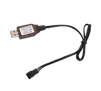 bobeini Caricabatterie 6.4V / 7.4V Li-i SM-3P Telecomando Giocattolo RC USB Portatile Positivo Nero