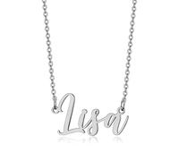 BOBIJOO JEWELRY - Pendentif Collier Prénom Femme Fille Acier Inoxydable Argenté Au choix - Lisa