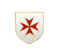BOBIJOO Jewelry - Stemma Templare Spilla da bavero con Croce Maltese Rossa