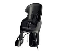 BOBIKE 8010900001 - Seggiolino Posteriore Bicicletta Bambini Reclinabile Al Telaio EXCLUSIVE EVOLVE MAXI poggiatesta regolabile e cintura a 5 punti, fino a 22 kg, Nero Urbano
