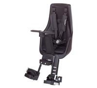 BOBIKE 8011000021 - Seggiolino anteriore ESCLUSIVE MINI PLUS per biciclette con ruote da 26” a 29” adatto a bambini con un peso massimo di 15kg con ancoraggio nel tubo sterzo a colori Nero Urban