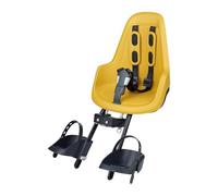 BOBIKE 8012000023 - Seggiolino anteriore ONE MINI per bicicletta con ruote da 26” a 29” adatto per bambini con un peso massimo di 15kg con attacco sul tubo di sterzo in colore Potente Senape