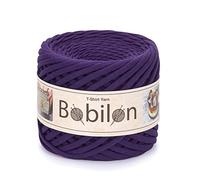 Bobilon Filato di cotone per maglieria, spaghetti, 100 metri, per progetti fai da te a mano, 5-7 mm, viola