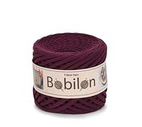 Bobilon Filato T-shirt per maglieria, Filato Zpagetti, Fettuccine Jersey per il crochet, Filato per il macramé, Yarn di cotone, Filato per la decorazione d'interni di alta qualità 3-5mm, Marsala