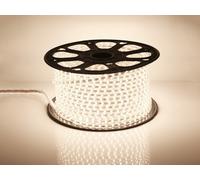 Bobina 100M Striscia Led 220V Bianco Freddo 6500K IP65 Passo 10mm 7W/M 700LM/W
