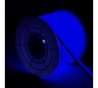 Bobina 50m Striscia LED Neon Regolabile 220V Blu Semicircolare 180 7.5W/m IP67