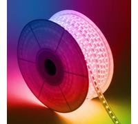 LEDKIA LIGHTING Bobina Striscia LED Dimmerabile 220V AC 60 LED/m 50m RGB IP65 Larghezza 16mm Taglio ad ogni 100cm 50 m120º