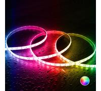 Bobina 5m Striscia LED 12V RGB SMD 60 LED/m 9W/m Larga 10mm IP65 Taglio 5cm