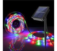 Bobina 5m Striscia LED per Esterno Solare RGB 3V DC 30LED/m IP65 Larga 8mm