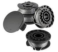 Bobina a Filo per Tagliabordi,4 Pezzi Φ1,65mm 4,9m F016800569 F016800385 Bobina di Ricambio + F016F04557 Copertura,Bobine per Bosch Art 23 SL 26 SL Decespugliatore
