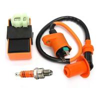 Bobina Accensione Bobina di accensione con scatola CDI AC a 6 pin per candela A7TJC per GY6 50 80 110 125 150 cc ciclomotore scooter ATV go cart(A set)