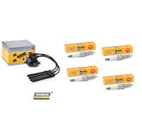 BOBINA ACCENSIONE + CANDELE PER RENAULT CLIO III (BR0/1) 1.2 16V 55 KW 75 CV