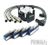 Bobina Accensione Cavo Set + Bosch Candele per Audi A3 A4 VW Golf Passat 1.6