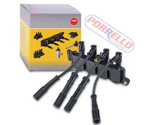 BOBINA ACCENSIONE CON CAVI NGK 49086 FIAT GRANDE PUNTO 199 1.2 1.4 LPG METANO