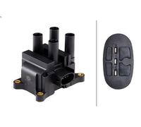 HELLA 5DA 193 175-411 Bobina d'accensione, 12V, 3a... poli, Bobina d'accensione blocco, avvitato